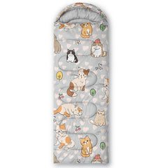 Datura Home cat-hood sleeping bag keeps kids cozy on chilly nights outdoors.