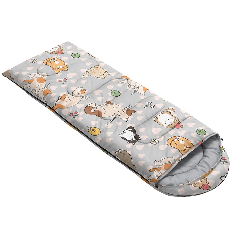 Datura Home heart-print sleeping bag adds playful style for camping.