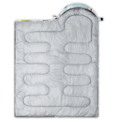 Datura Home sleeping bag hood close-up highlights adjustable drawstring for warmth.