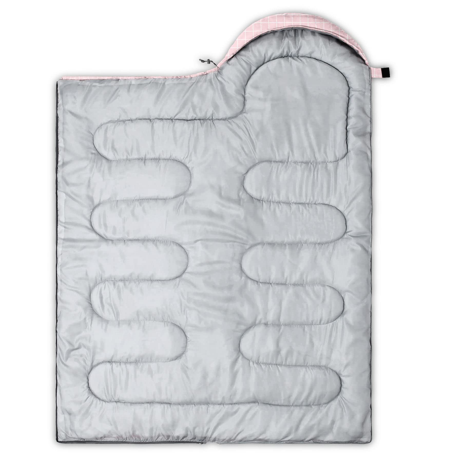 Datura Home sleeping bag hood close-up showing drawstring warmth