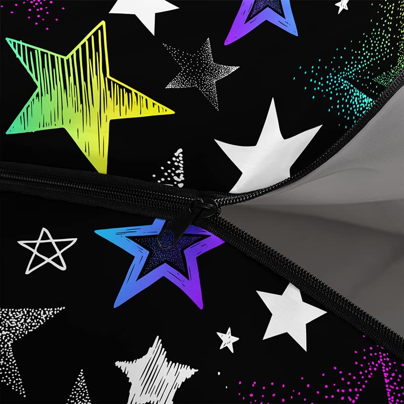 Datura Home sleeping bag star black inner-thermal view conveys cozy warmth for kids.