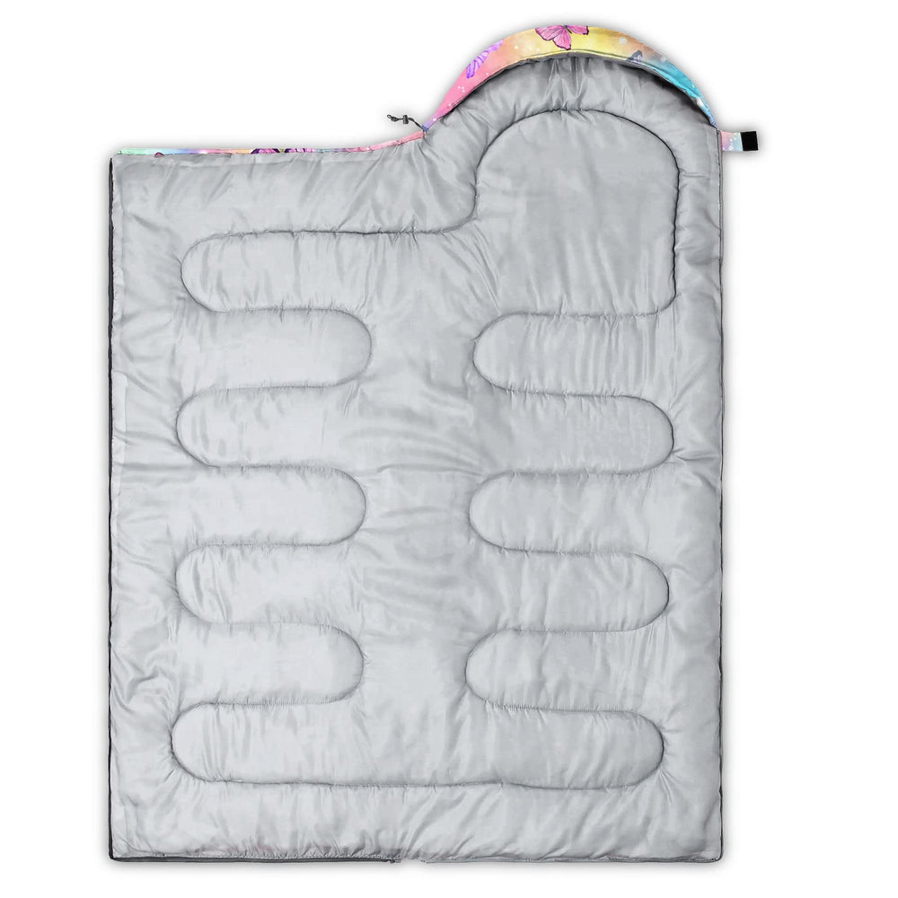 Datura Home sleeping bag features a waterproof, durable outer shell for outdoors.