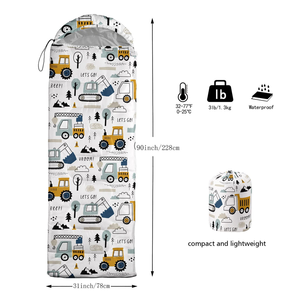 Datura home sleeping bag in compression sack shows easy portability.