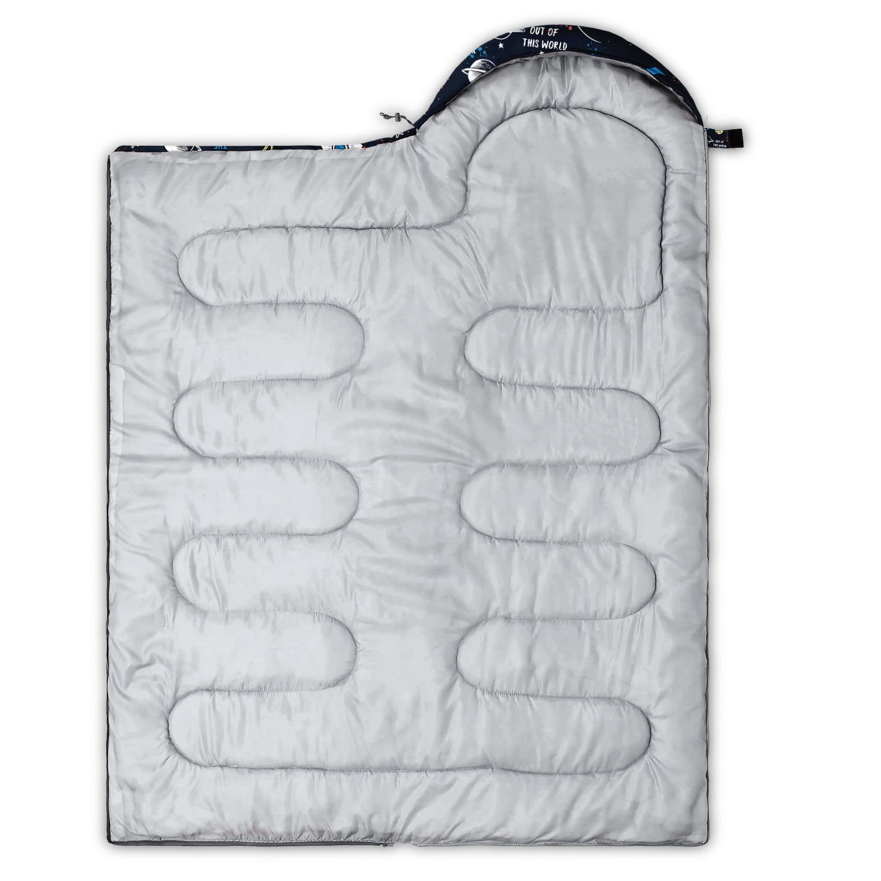 Datura Home sleeping bag packaging travel scene shows road-trip readiness.