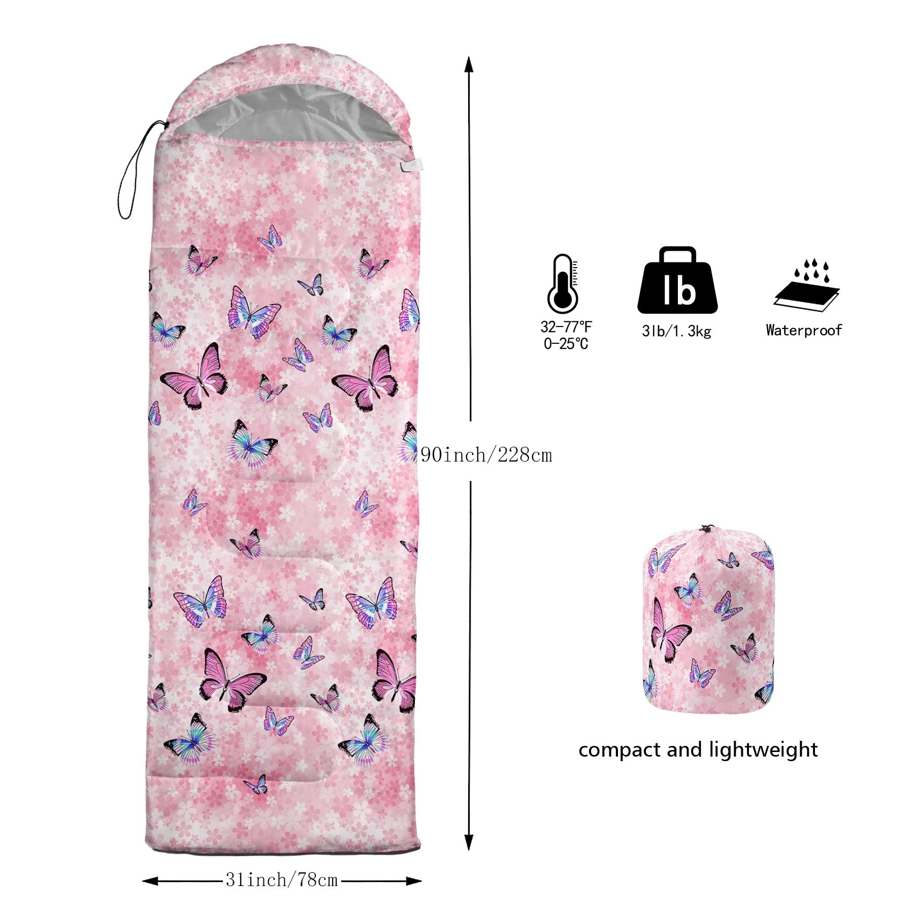Datura Home sleeping bag storage pack demonstrates convenient compression sack for easy camping transport.