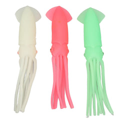DAUZ squid lure glows in the dark for enhanced low-light visibility while fishing