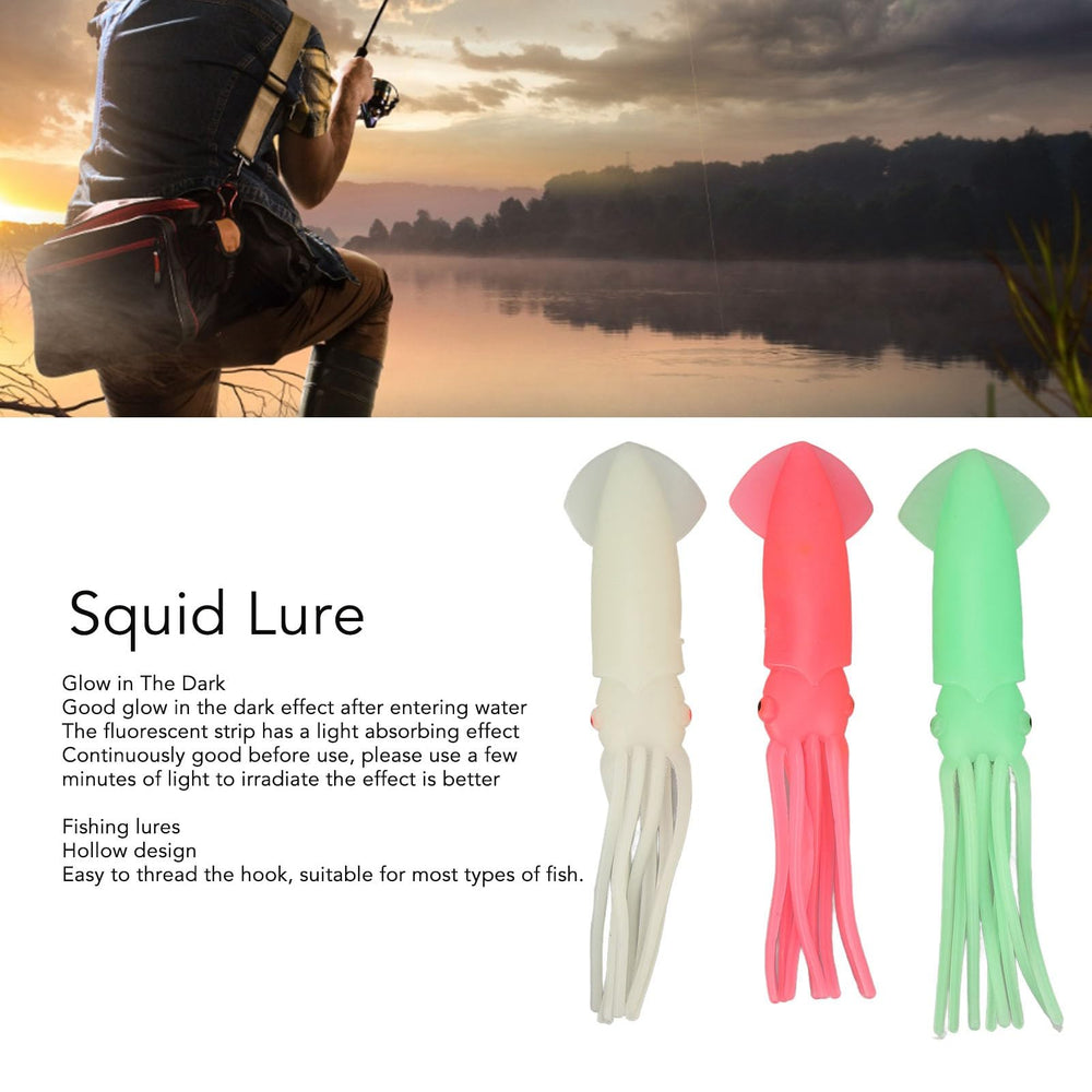 DAUZ squid lure hollow interior design aids secure hook setup