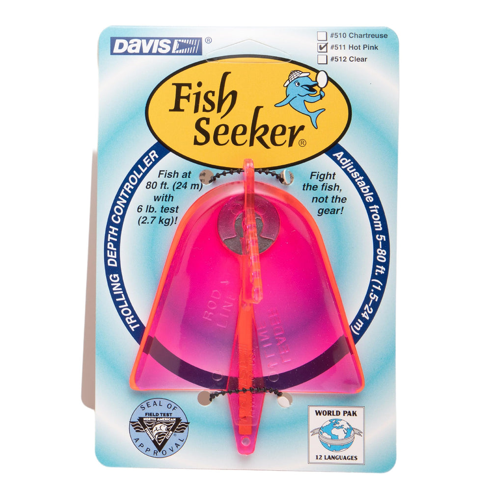 Davis Instruments Fish Seeker hot pink depth control for precise trolling on salt or fresh water