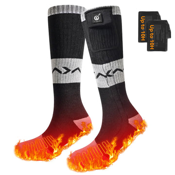 Day Wolf electric heated socks show 360 coverage for full foot warmth.
