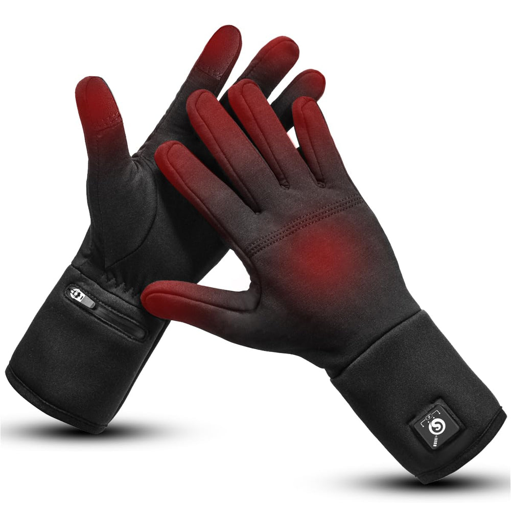 Day Wolf heated glove liner front view shows slim warmth for gripping in cold