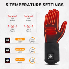 Day Wolf heated glove liner inner-velvet-lining highlighting soft comfort during use