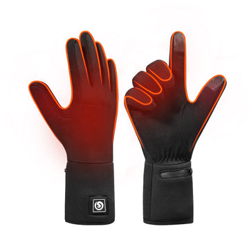 Day Wolf heated glove liners close-up showing slim design for winter warmth