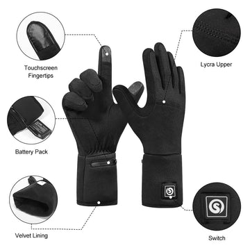 Day Wolf heated glove liners on a winter runner delivering steady warmth