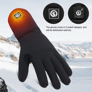Day Wolf heated glove liners temperature control feature close view