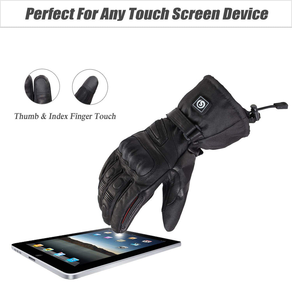 Day Wolf heated gloves cotton liner keeps hands dry and comfy.