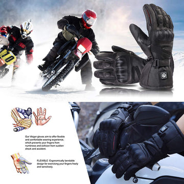 Day Wolf heated gloves motorcycle-ride ready warmth against wind and chill.