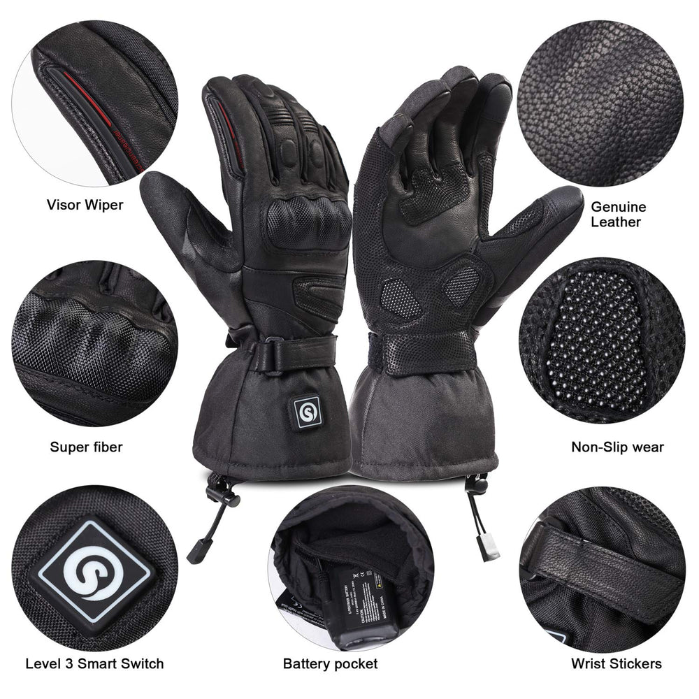 Day Wolf heated gloves sensor-fabric fingertips enable touchscreen use in cold.