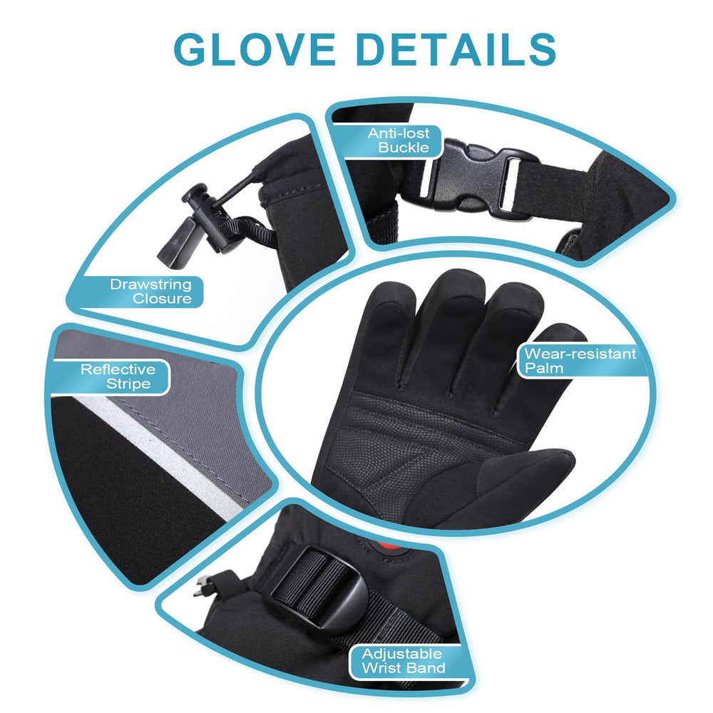 Day Wolf heated gloves showcasing three heat modes for adaptable comfort