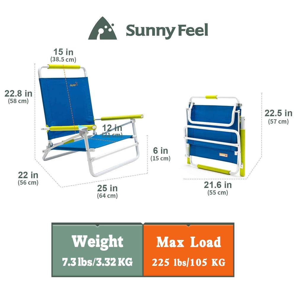 Daystar SunnyFeel chair side view highlights adjustable reclining and sturdy armrest.