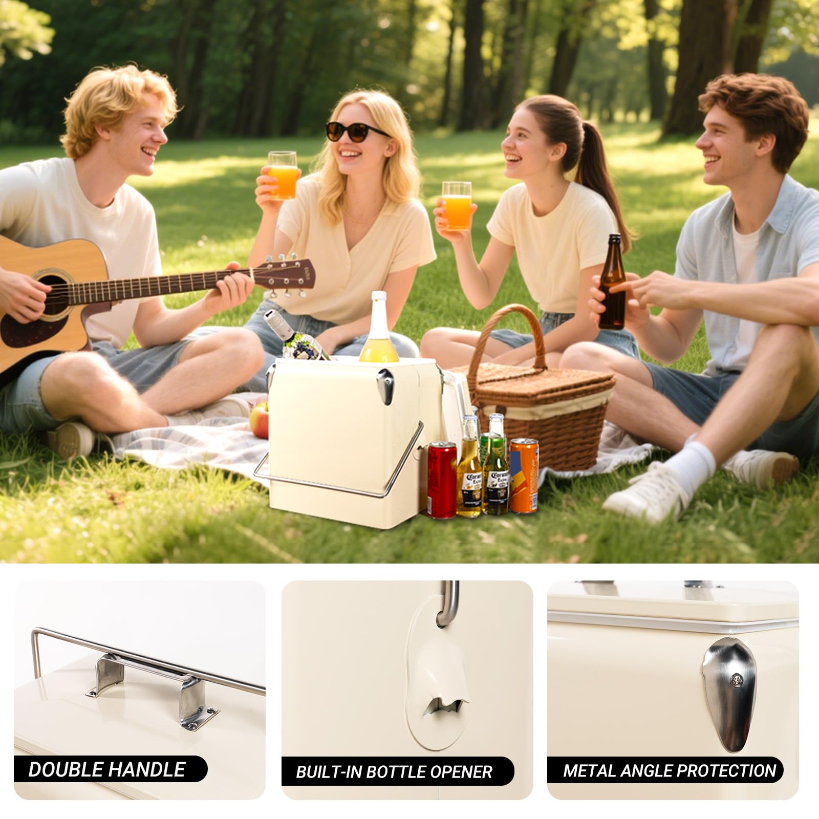 Dazefree retro cooler beach setup for outdoor gatherings