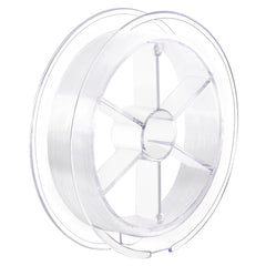 Dazlute clear fishing line spool showing 0.3mm diameter, 328 ft length