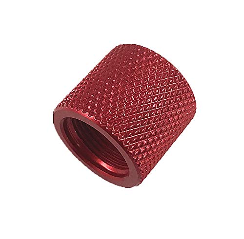 Close-up of red aluminum 6061-T6 finish on DB TAC protector