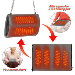 DCQRY 2-in-1 heated muff open, serving as a cushion