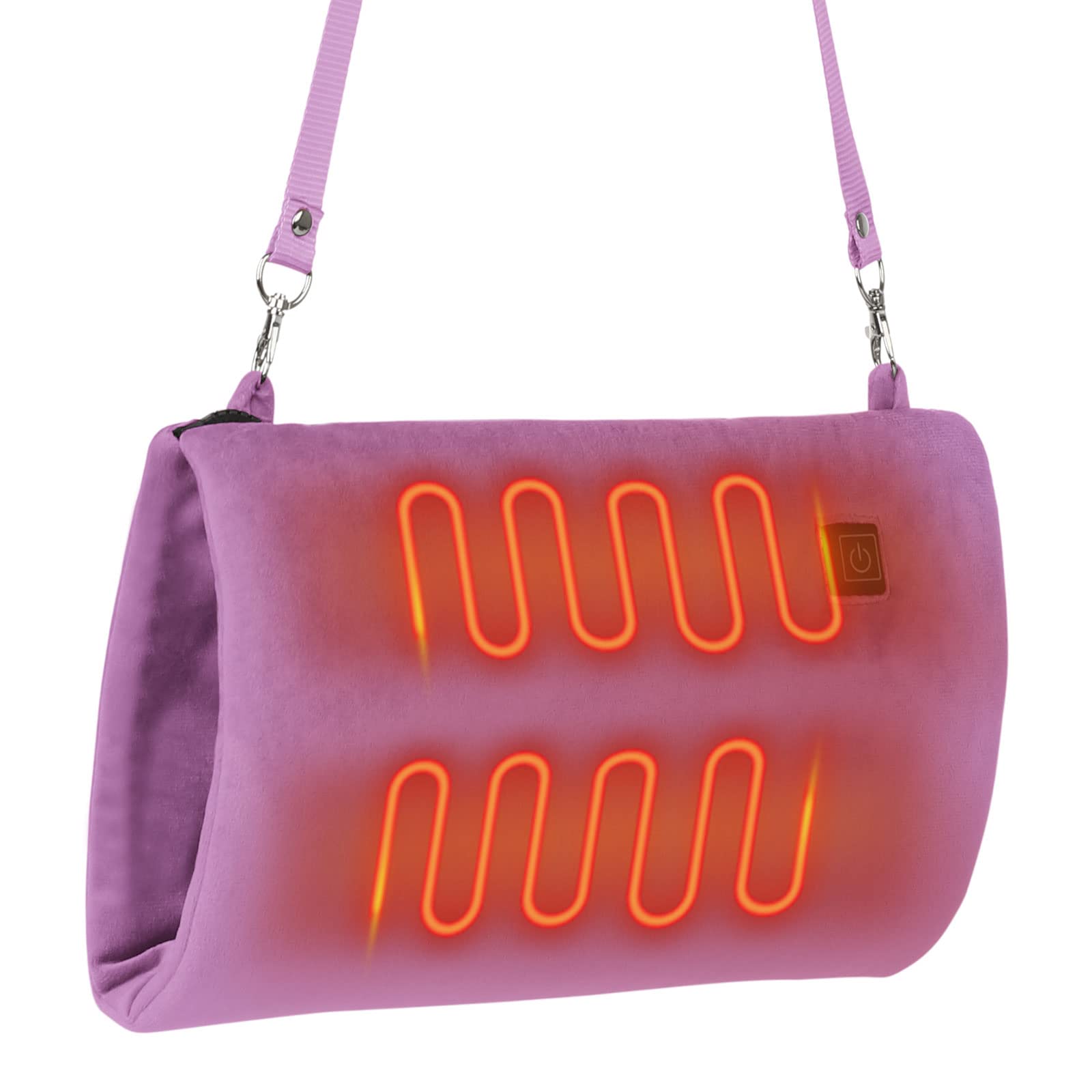DCQRY heated hand muff closed for cozy warmth on cold days