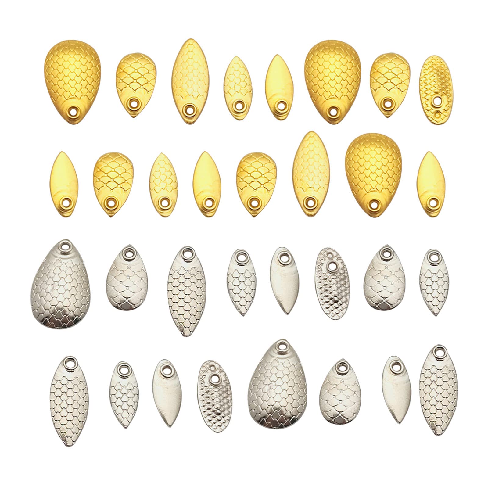dcvbny spinner blades gold and silver collection for freshwater lures boost attraction underwater