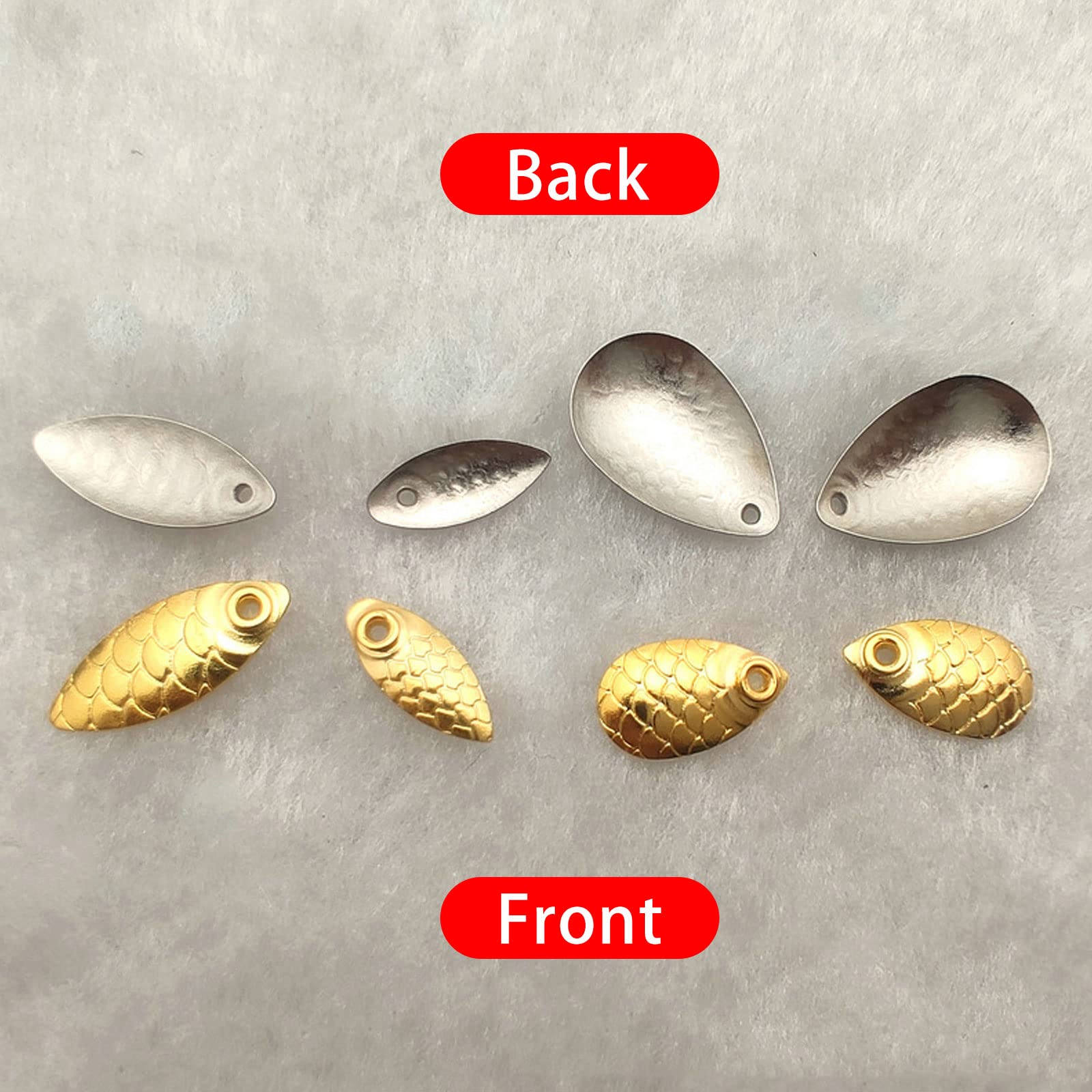 dcvbny spinner blades gold and silver for saltwater lures enhance flash under waves