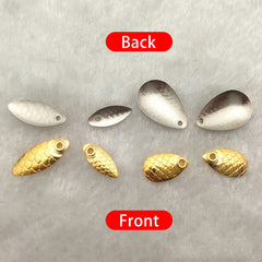 dcvbny spinner blades gold and silver for saltwater lures enhance flash under waves