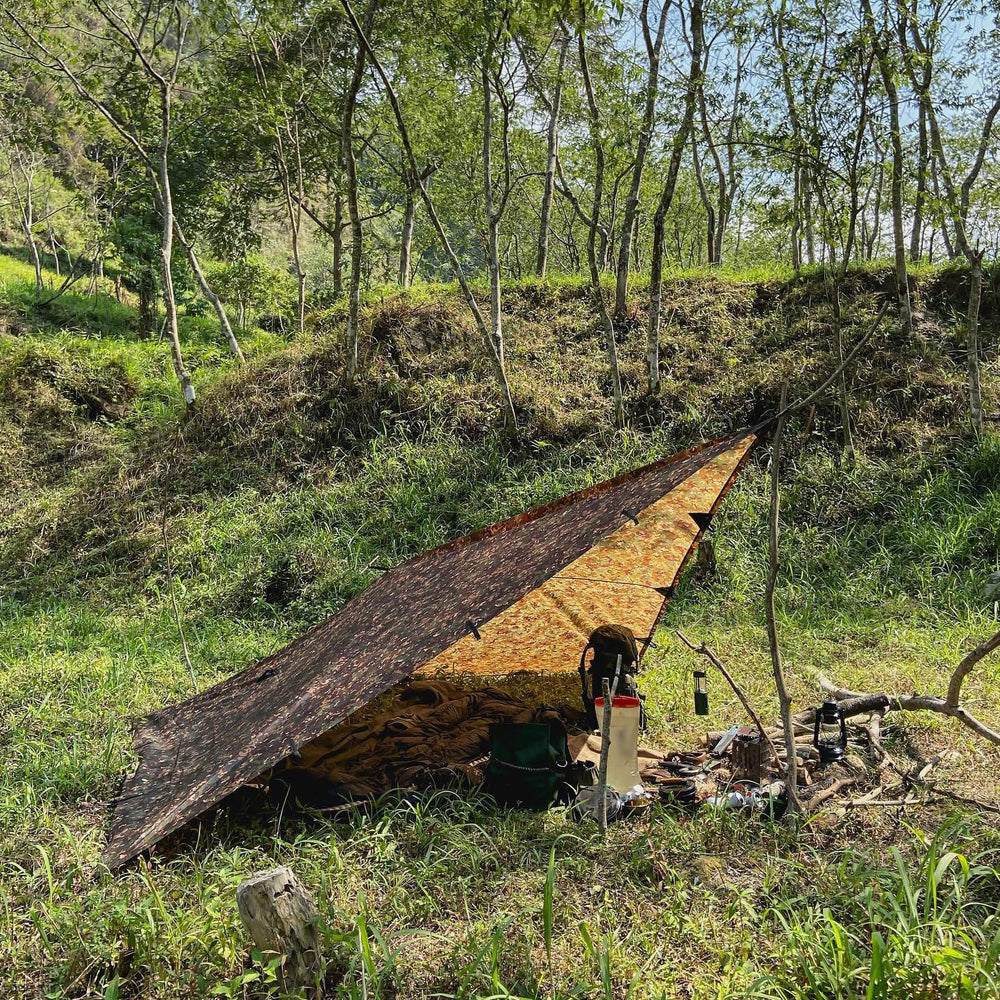 DD Hammocks DD Tarp 3x3 MC packable and compact when stowed