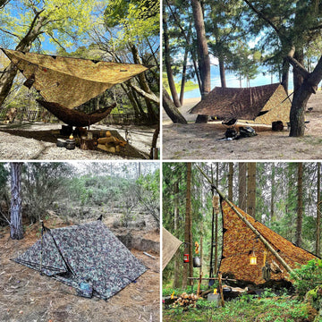 DD Hammocks DD Tarp 3x3 MC weighs 1050g for lightweight carrying.