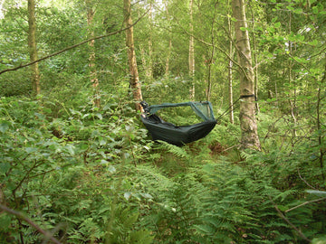 DD Hammocks Frontline Hammock mosquito net provides insect protection during rest