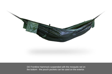 DD Hammocks Frontline Hammock pack-friendly design fits into a small rucksack