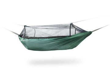 DD Hammocks Frontline Hammock setup options for closed, suspended, or open configurations