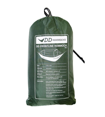 DD Hammocks Frontline Hammock with spreader poles enabling stable quick setup
