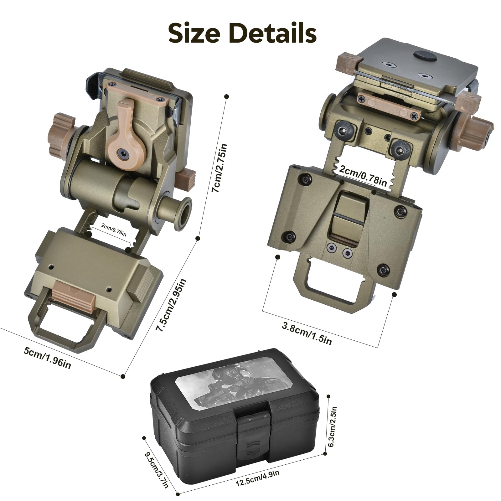 DDayuanwei NVG mount compatible with PVS14/15/18 for versatile setups.