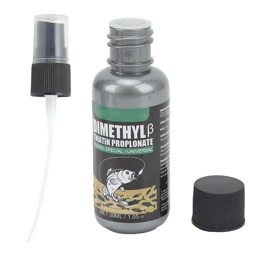 Ddewing bait attractant bottle top view boosts scent appeal for fish.