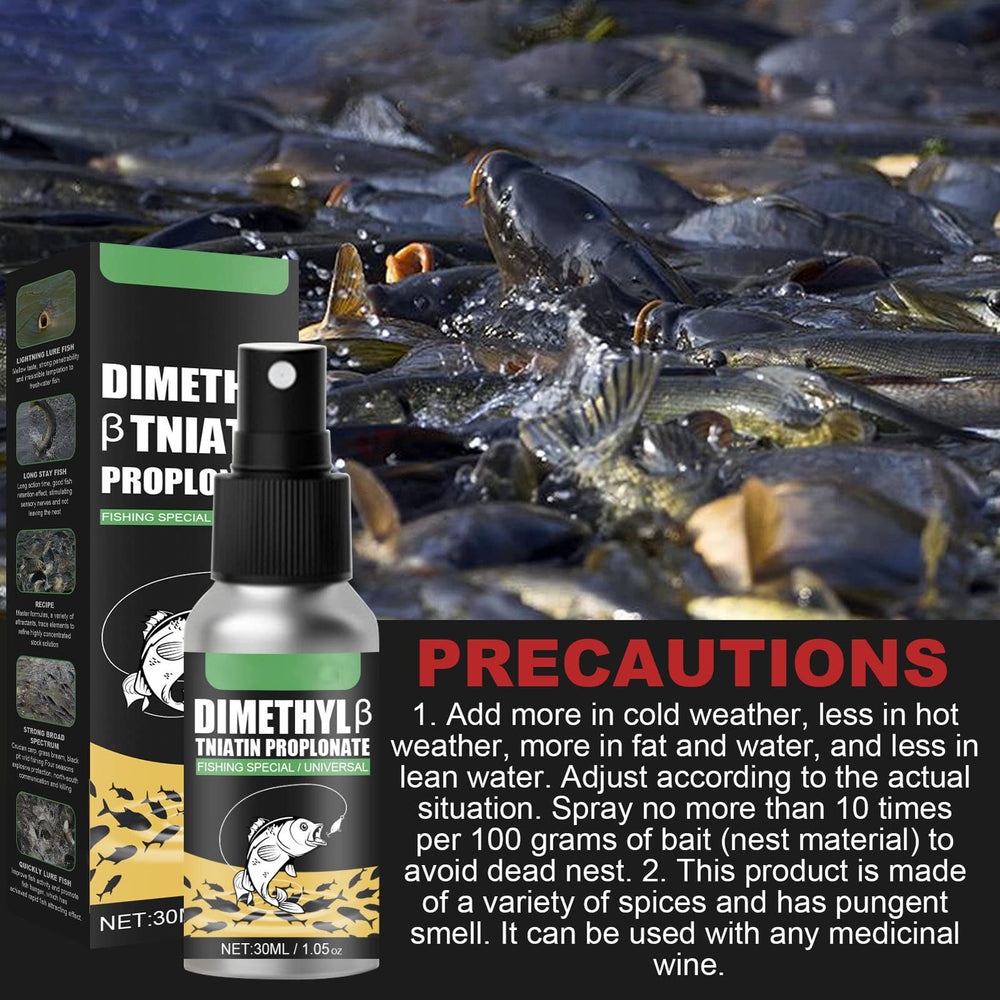 Ddewing attractant dissolving in water wakes bait fast.