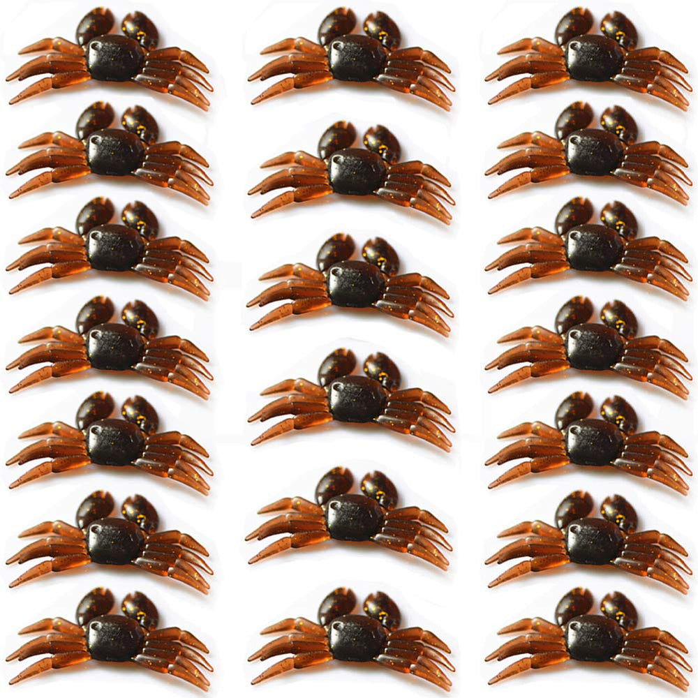 DDfishing crab lure 3D silicone brown with lifelike movement attracts varied fish.