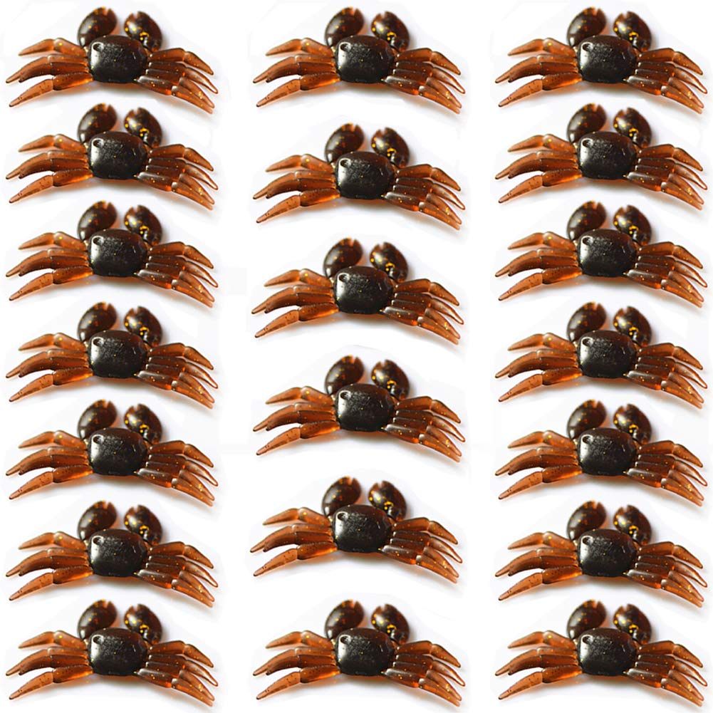 DDfishing crab lure 3D silicone brown with lifelike movement attracts varied fish.