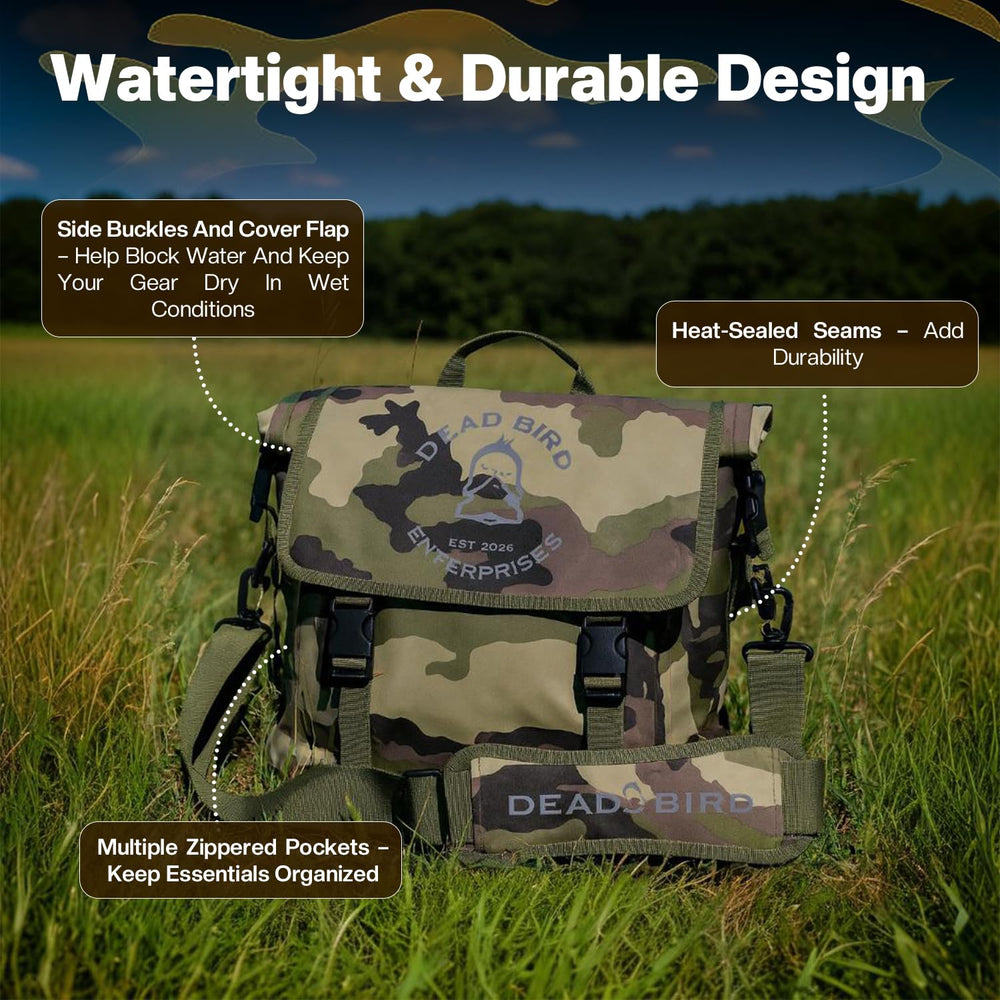 Dead Bird Enterprises adjustable padded strap and top handle offer versatile carrying