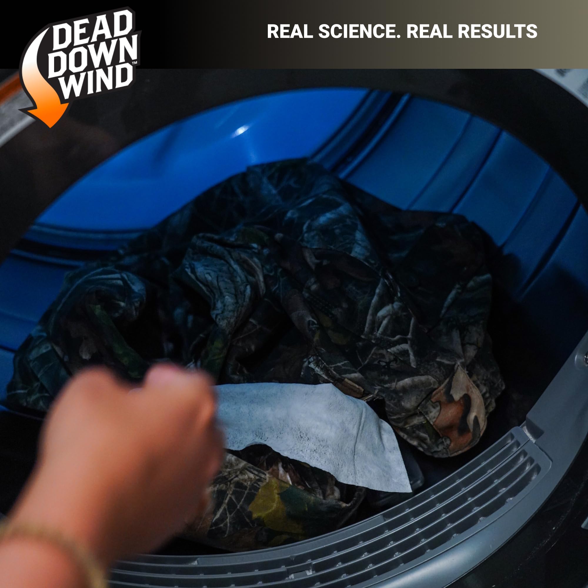 Dead Down Wind biodegradable dryer sheets for eco-conscious hunting laundry