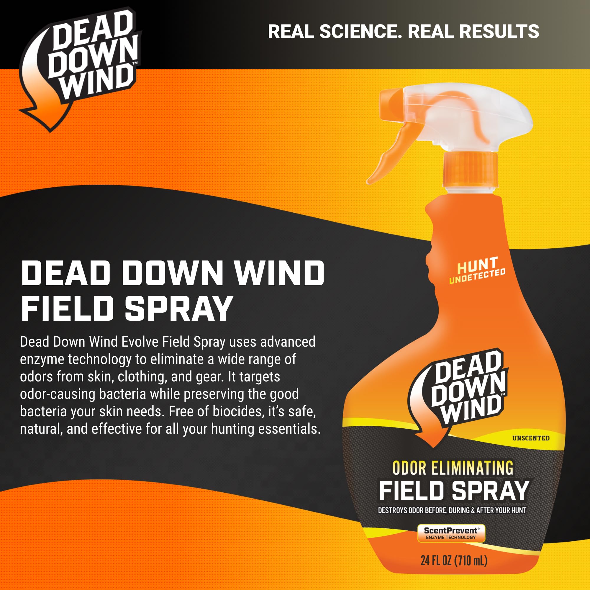 Dead Down Wind Evolve field spray bottle cap close-up highlighting easy-to-spray design for hunting