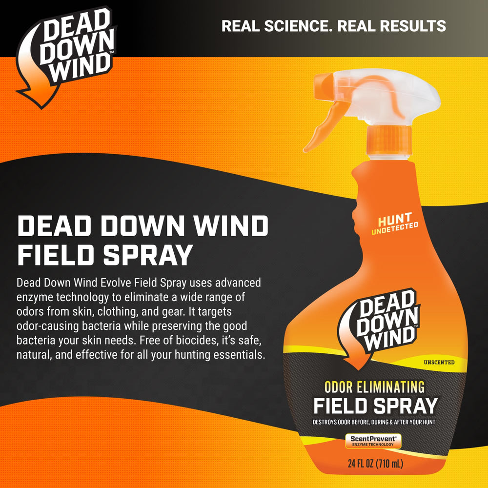 Dead Down Wind Evolve field spray bottle cap close-up highlighting easy-to-spray design for hunting