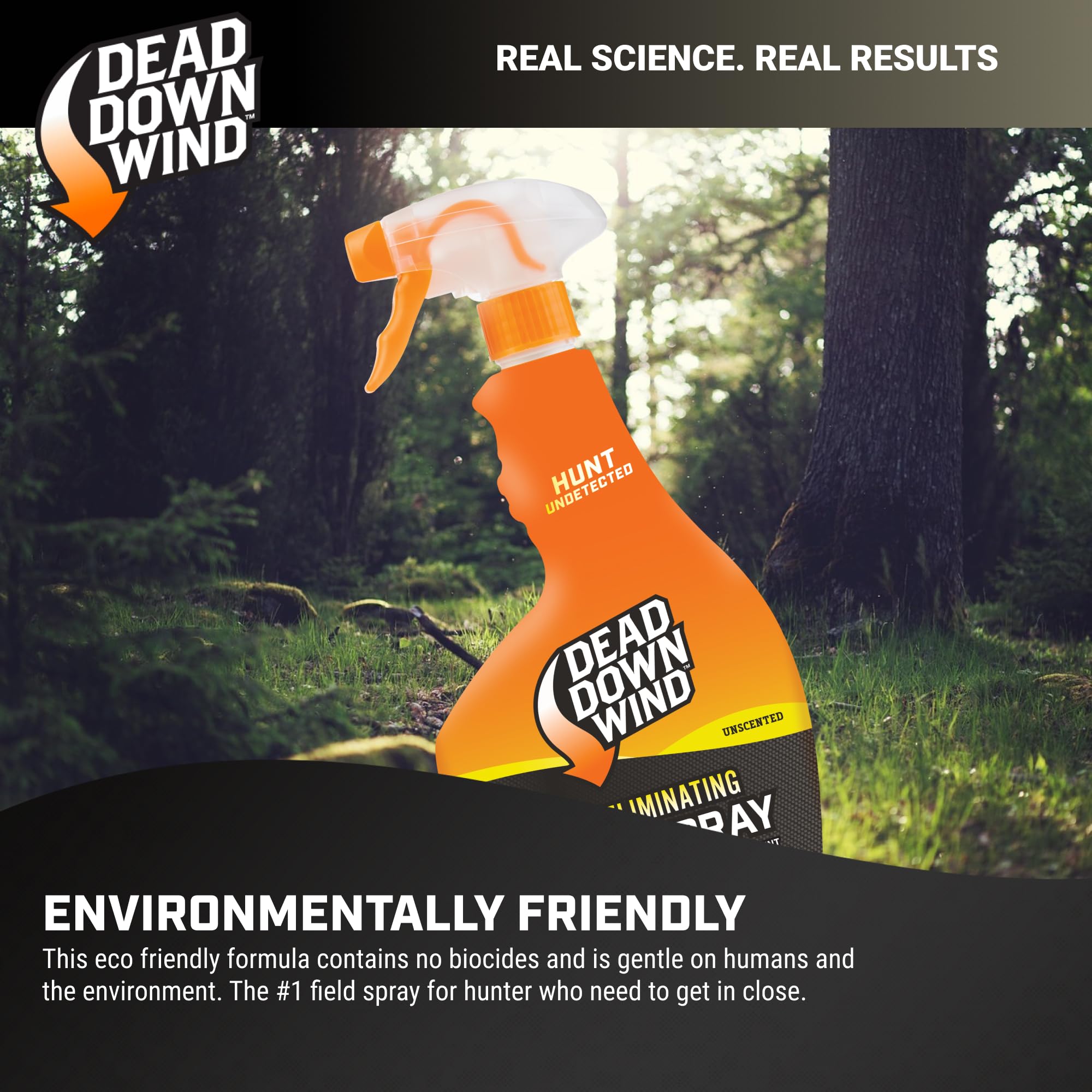 Dead Down Wind Evolve field spray applied to gear to control odors on backpacks and gloves