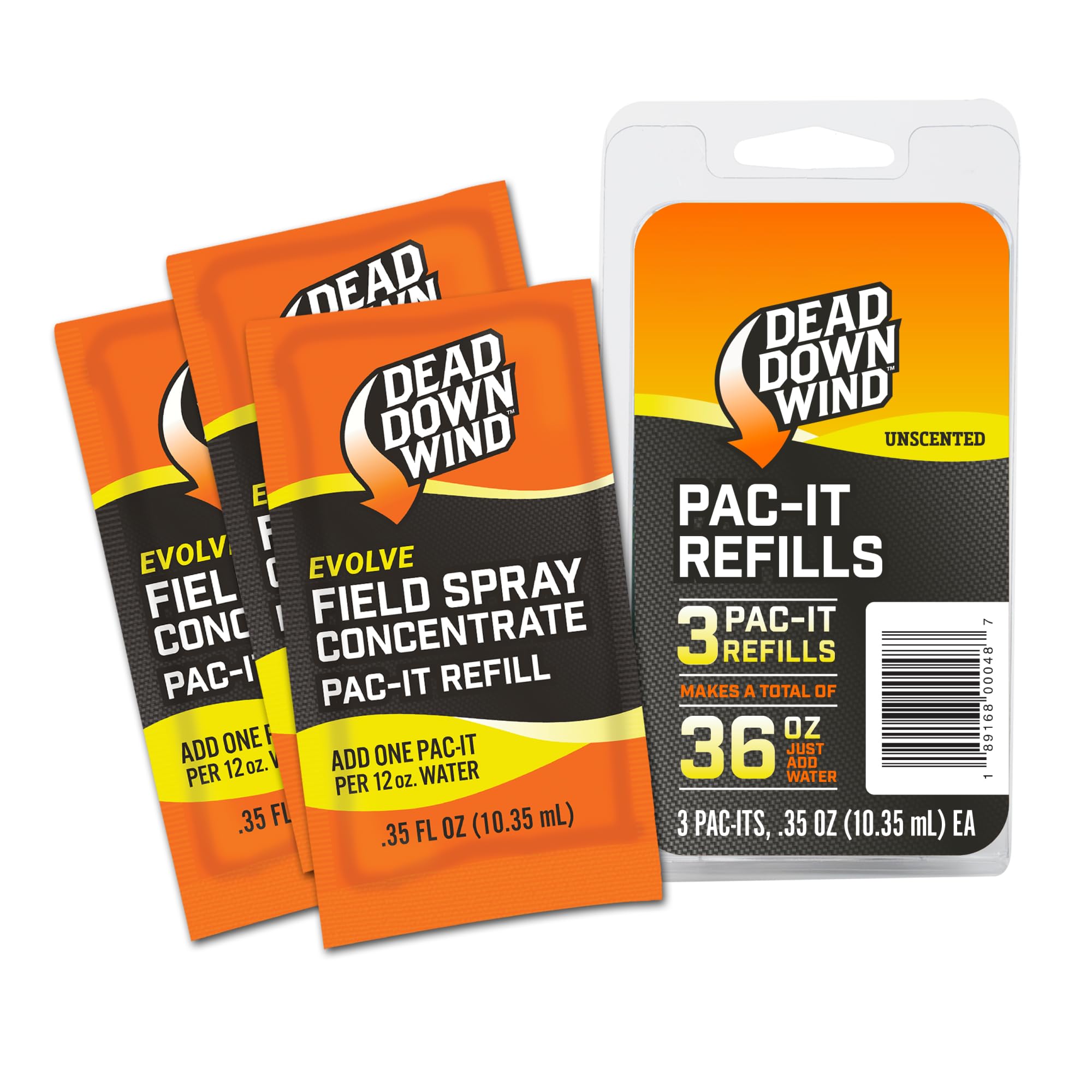 DEAD DOWN WIND Evolve field spray refill packet for easy odor control on the go.