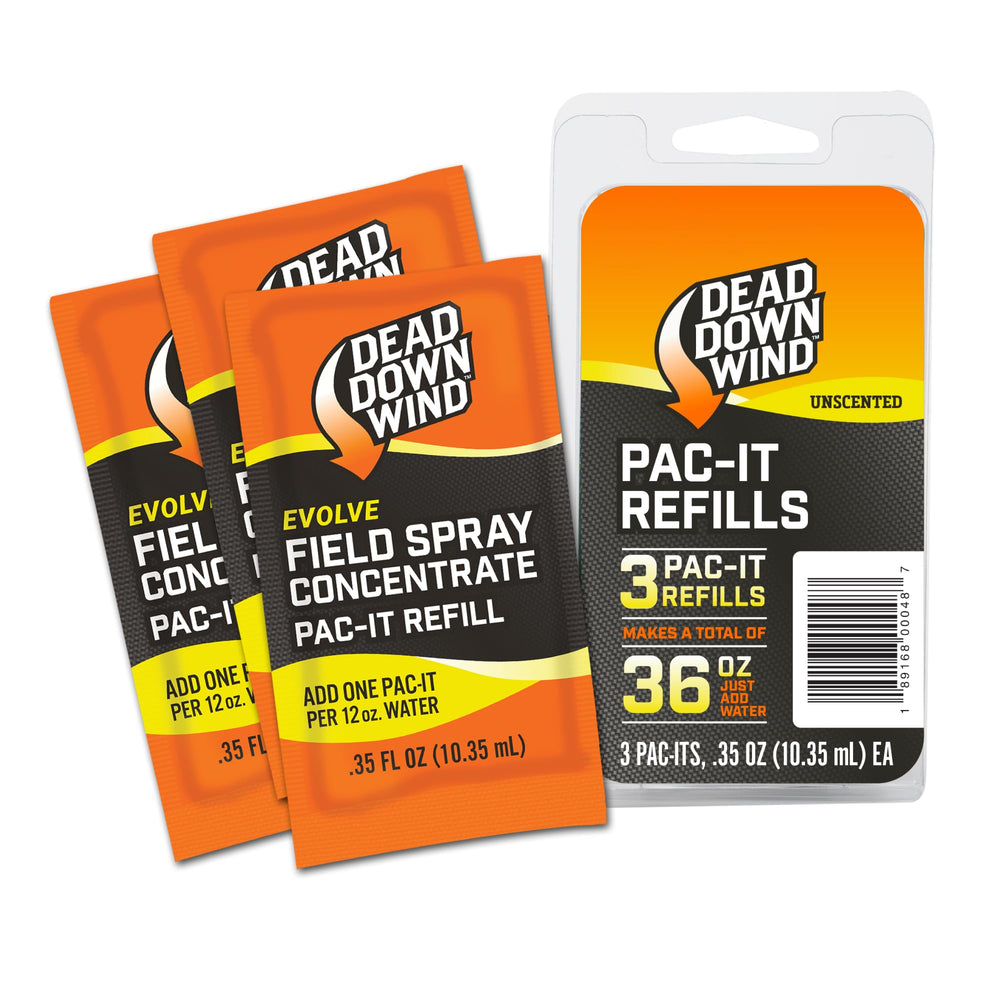 DEAD DOWN WIND Evolve field spray refill packet for easy odor control on the go.