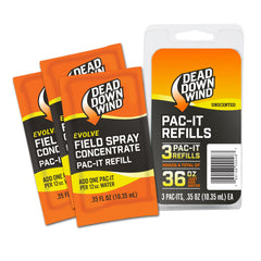 DEAD DOWN WIND Evolve field spray refill packet for easy odor control on the go.